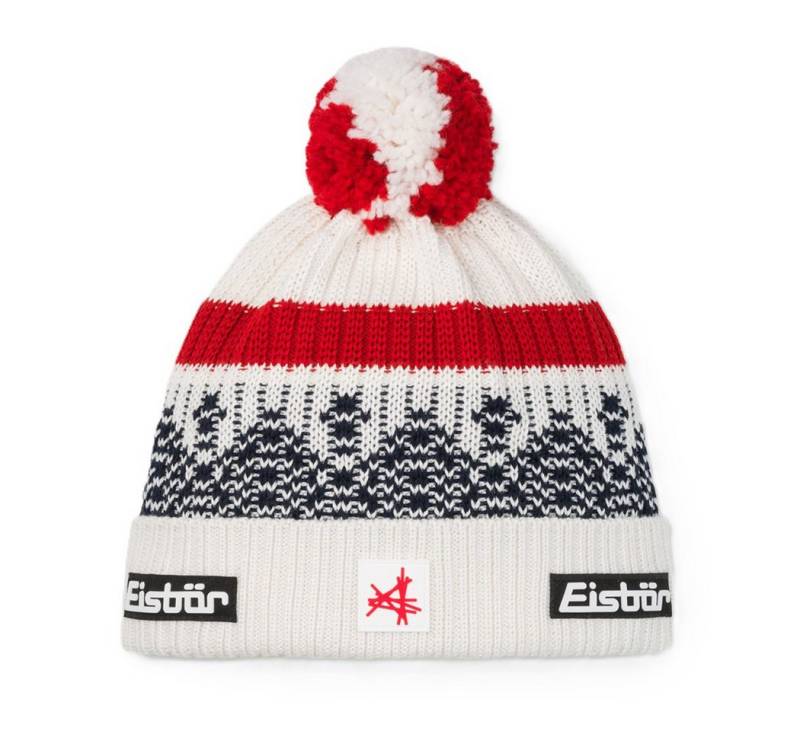 Eisbär Bommelmütze Wintermütze Norrak Pompon SA - Merinomix, kuscheliges Fleece-Band von Eisbär