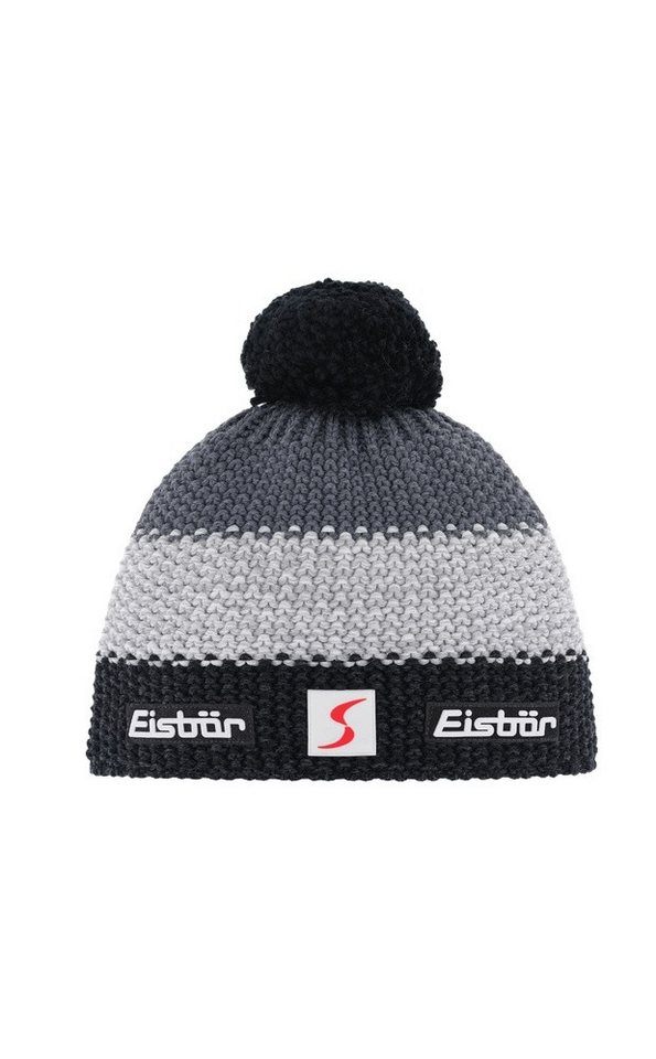 Eisbär Bommelmütze Wintermütze Star SP mit Bommel (Pompon) grau/schwarz Kinder von Eisbär