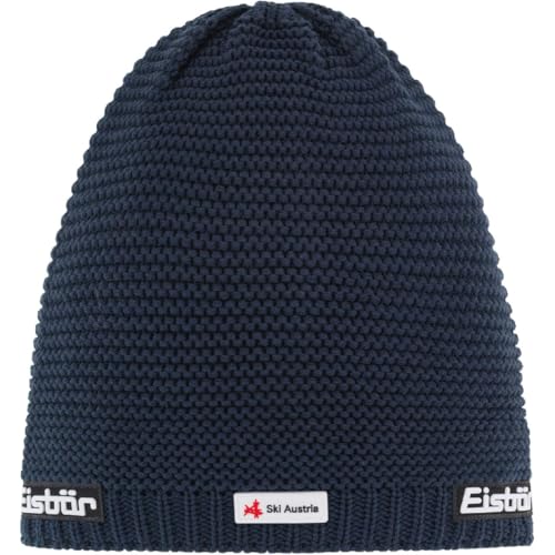 Eisbär Corson OS MÜ SKA Dark Cobalt - Unisex Erwachsene Winter Mütze - Klassisch - Blau - Einfarbig - Austria Ski Team - Winddicht Atmungsaktiv - Allwettertauglich von Eisbär