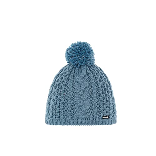 Eisbär Damen Afra Pompon MÜ Winter-Hut, Steel Blue von Eisbär