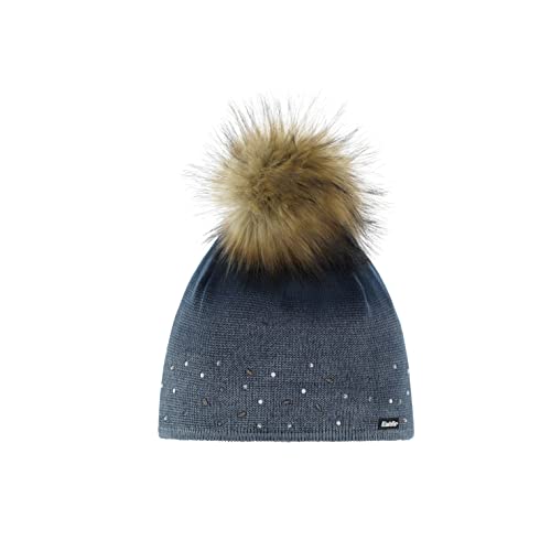 Eisbär Damen Dip Dye Lux Crystal MÜ Winter-Hut, Dark Cobalt-White/braun von Eisbär