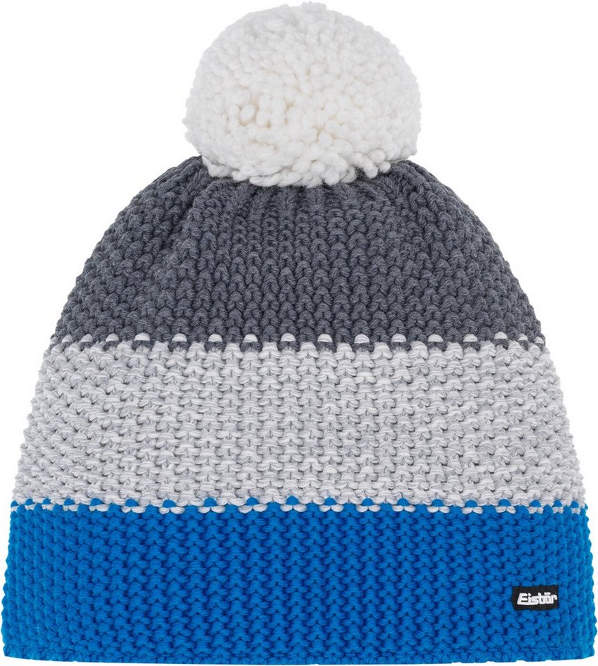 Eisbär Fleecemütze STAR POMPON KIDS anthrazit-milk-bugatti/anthra von Eisbär