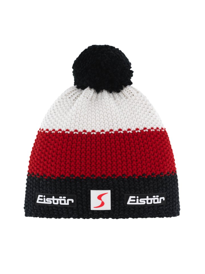 Eisbär Fleecemütze Star Pompon MÜ SKA kids schwarzmeliert-ardea-white von Eisbär