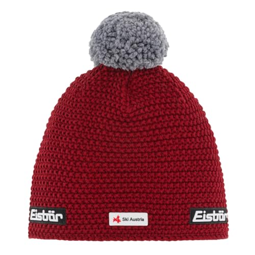 Eisbär Jamie Pompon MÜ SKA Burgund/graumele von Eisbär