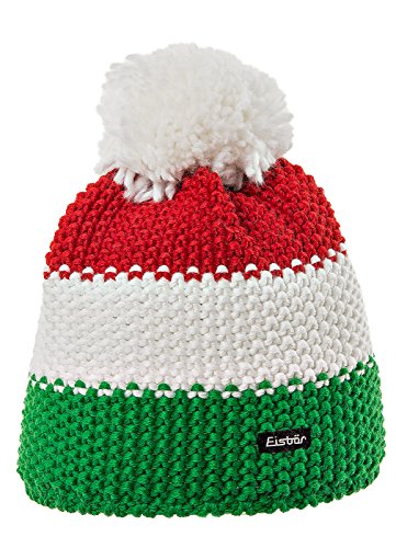 Eisbär Kinder Mütze Star Pompon Mütze Kids Blockstreifen: Größe 55 (8 Yrs +), Farbe: Mehrfarbig von Eisbär