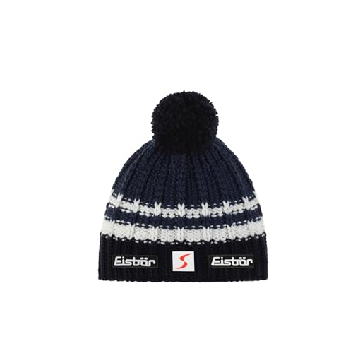 Eisbär Kova Skipool Bommelmütze Beanie Strickmütze Umschlagmütze Damen/Herren - Made in The EU mit Futter, Futter Winter Herbst-Winter - One Size dunkelblau Eisbär Kova Skipool Bommelmütze Beanie Strickmütze Umschlagmütze Damen/Herren - Made in The EU mit Futter, Futter Winter Herbst-Winter - One Size dunkelblau von Eisbär