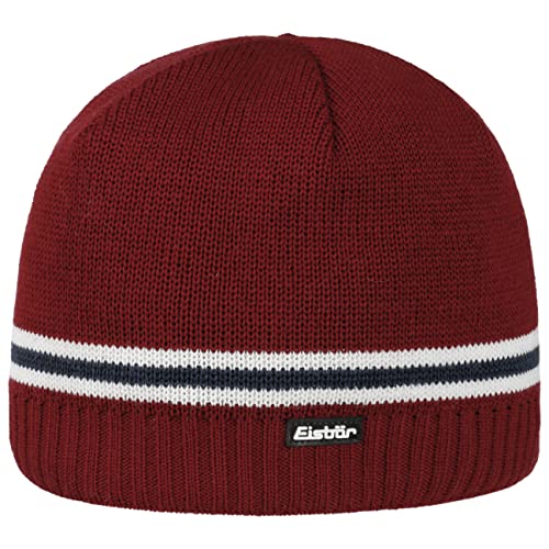 Eisbär Mountain Beanie Herren - Made in Austria Skimütze Wintermütze Herrenmütze mit Futter, Futter Winter Herbst-Winter - One Size Bordeaux von Eisbär