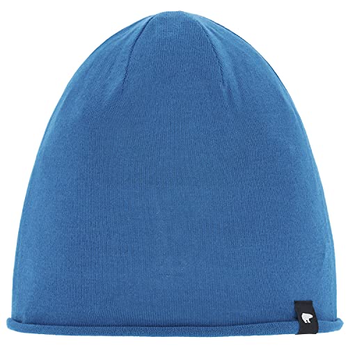 Eisbär Mütze Herren & Damen Pulse Oversized Blau - Merino Beanie Unisex atmungsaktiv thermoregulierend leichte Laufmütze unterm Helm Sportmütze weiche Bequeme Haube aus Österreich von Eisbär
