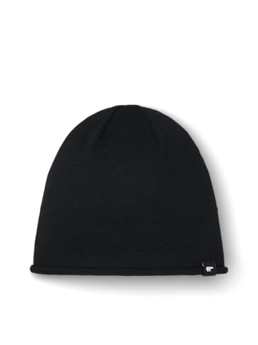 Eisbär Mütze Herren & Damen Pulse Oversized Schwarz - Merino Beanie Unisex atmungsaktiv thermoregulierend leichte Laufmütze unterm Helm Sportmütze weiche Bequeme Haube aus Österreich von Eisbär