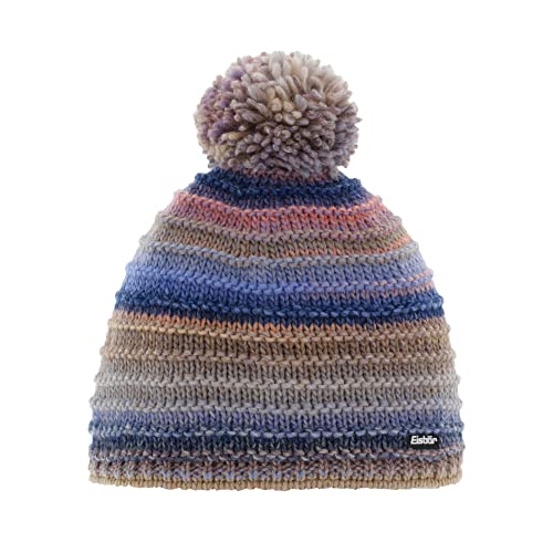 Eisbär Mütze Mikata Pompon, lilaorange, one Size, 30619 - Wintermütze mit Bommel für Damen & Herren, atmungsaktives und wärmendes Innenfleece, perfekt für Kopfumfang 56-58cm von Eisbär