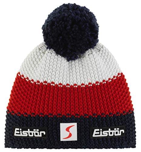 Eisbär Mütze - Star Pompon Sport (dunkelblau/rot/Weiss (386)) von Eisbär