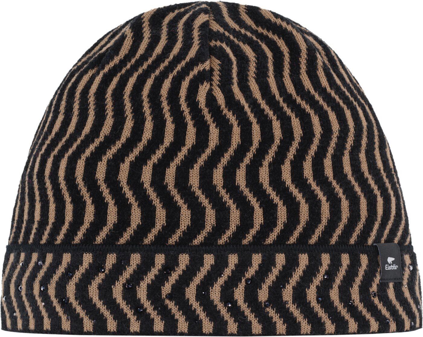 Eisbär Mütze & Schal JENN CRYSTAL SCHWARZ-CAPPUCCINO-SCHWARZ von Eisbär