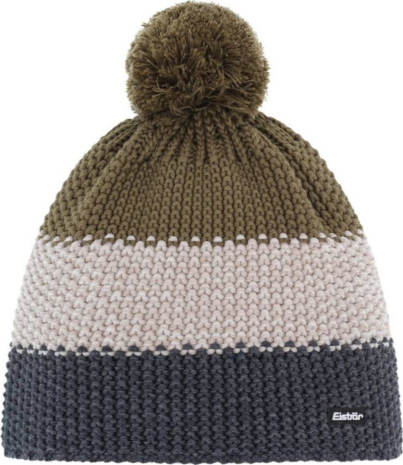Eisbär Mütze & Schal Star Pompon MÜ RL GRAFITMELE-SILVERMELE-KHAKI GR von Eisbär