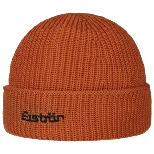 Eisbär Nice Oversize Beanie Strickmütze Umschlagmütze Mütze Wintermütze Damen/Herren - Made in Austria mit Umschlag Winter Herbst-Winter - One Size orange von Eisbär
