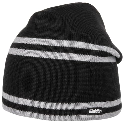 Eisbär Noxino Strickmütze Beanie Skimütze Wintermütze Wollmütze (One Size - schwarz-grau) von Eisbär