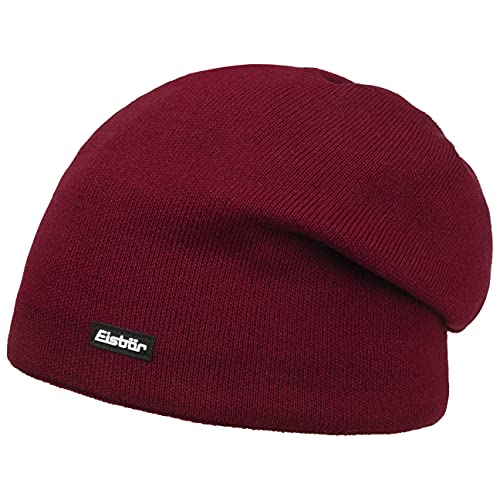 Eisbär Ogle Oversize Strickmütze Wollmütze Beanie Wintermütze Damen/Herren - Made in Austria mit Futter, Oversize, Winter Herbst-Winter - One Size Bordeaux von Eisbär