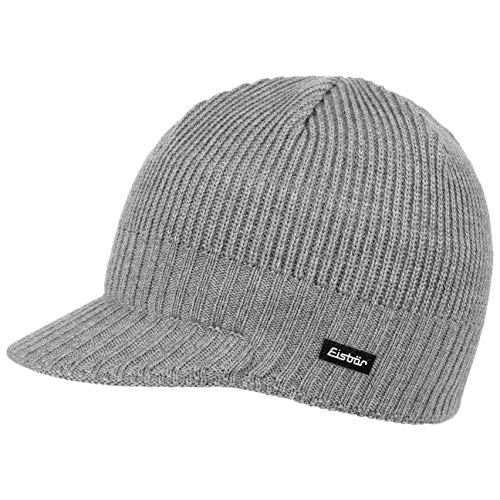 Eisbär Paulo Strick Cap Skimütze Strickmütze Beanie mit Schirm Wintermütze (One Size - grau) von Eisbär