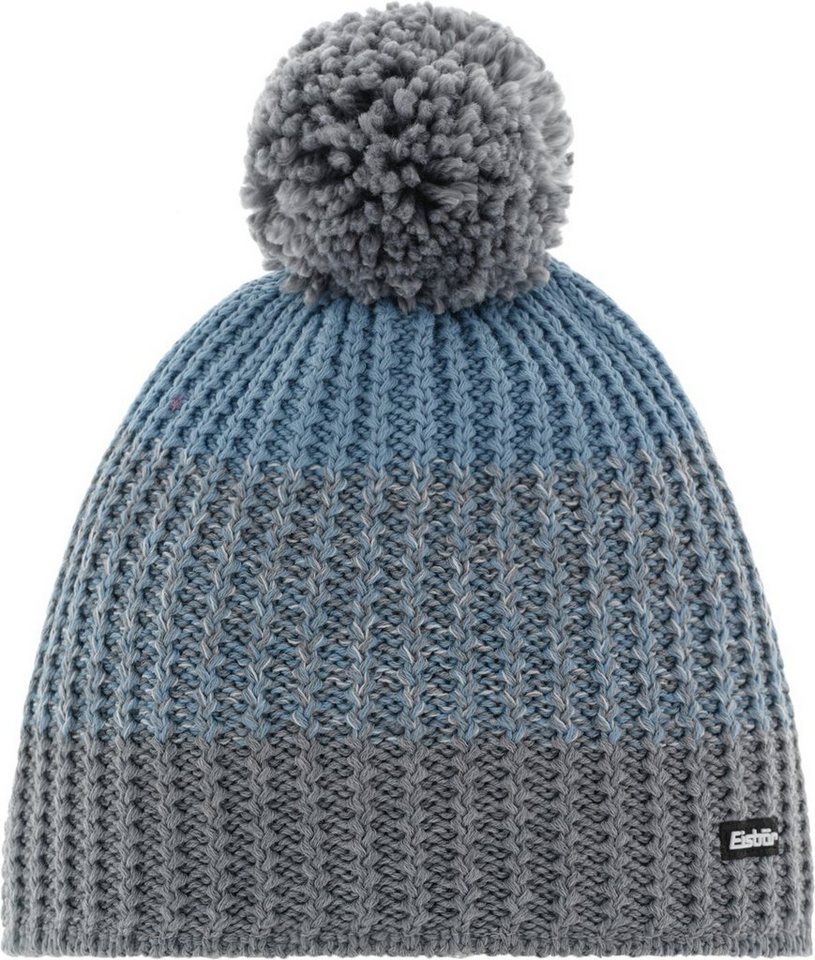 Eisbär Skimütze Noni Pompon MÜ 234 graumele-meliert-steel blu von Eisbär