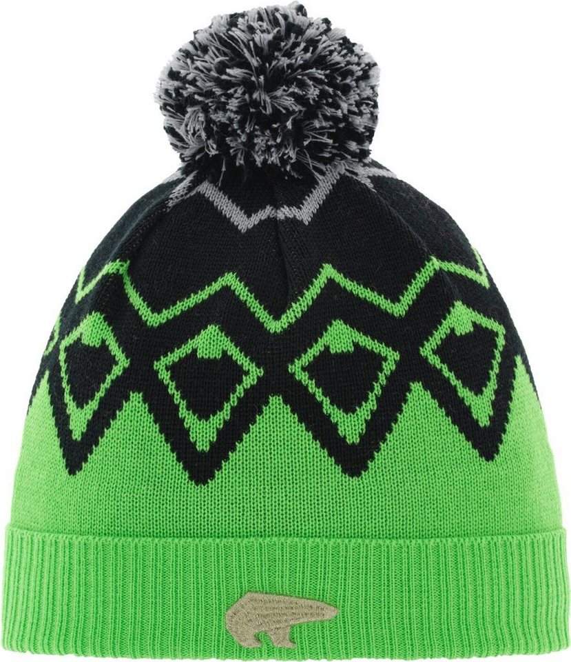 Eisbär Skimütze Ziggy OS Pompon MÜ 959 light green-schwarz-hellgr von Eisbär