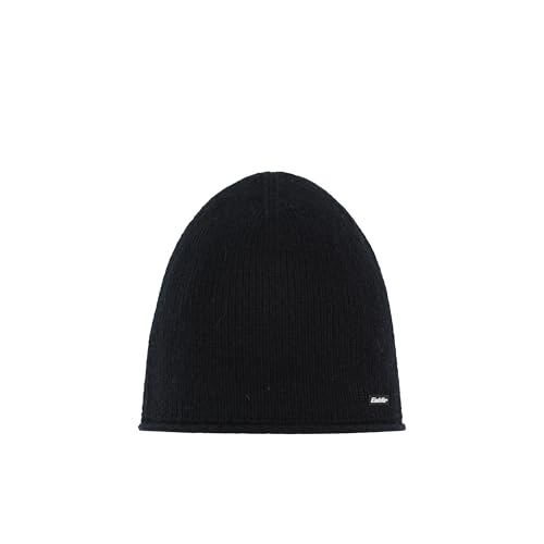 Eisbär Mütze Damen Sophia Oversized Schwarz - Merino Beanie für Frauen - atmungsaktiv thermoregulierend Strickmütze leicht weich warm Sportmütze helmkompatibel Haube aus Österreich von Eisbär