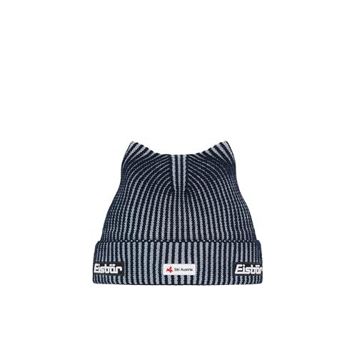 Eisbär Sorra Ski Austria Mütze blau – Sportlicher Look mit Merino-Mix (mulesingfrei), Kuscheligem Fleeceband & Offiziellem Ski Austria Logo – Perfekt für Outdoor-Aktivitäten & Humorvolles Design von Eisbär