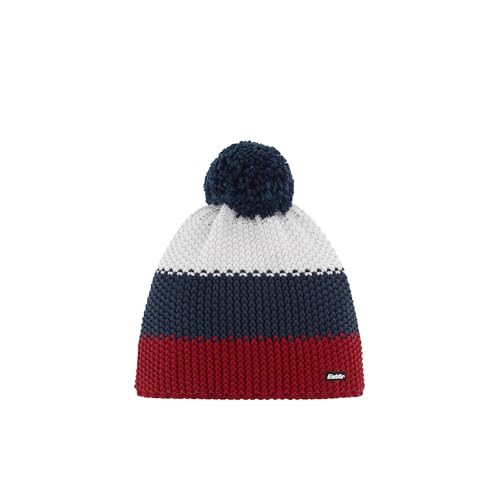Eisbär Mütze Star Pompon Kids Mehrfarbig - warme Wintermütze Jungen & Mädchen - 55 cm (7-8 Jahre) - atmungsaktive mit Fleece Innenband Bommelmütze Kindermütze Haube aus Österreich von Eisbär