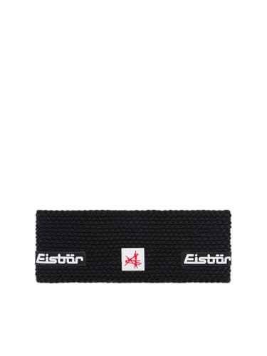 Eisbär Stirnband Damen & Herren Jamie Ski Austria Schwarz - Merino Headband Unisex - Haarband mit Fleece schützt vor Kälte und Wind - Haube weich warm atmungsaktiv aus Österreich von Eisbär