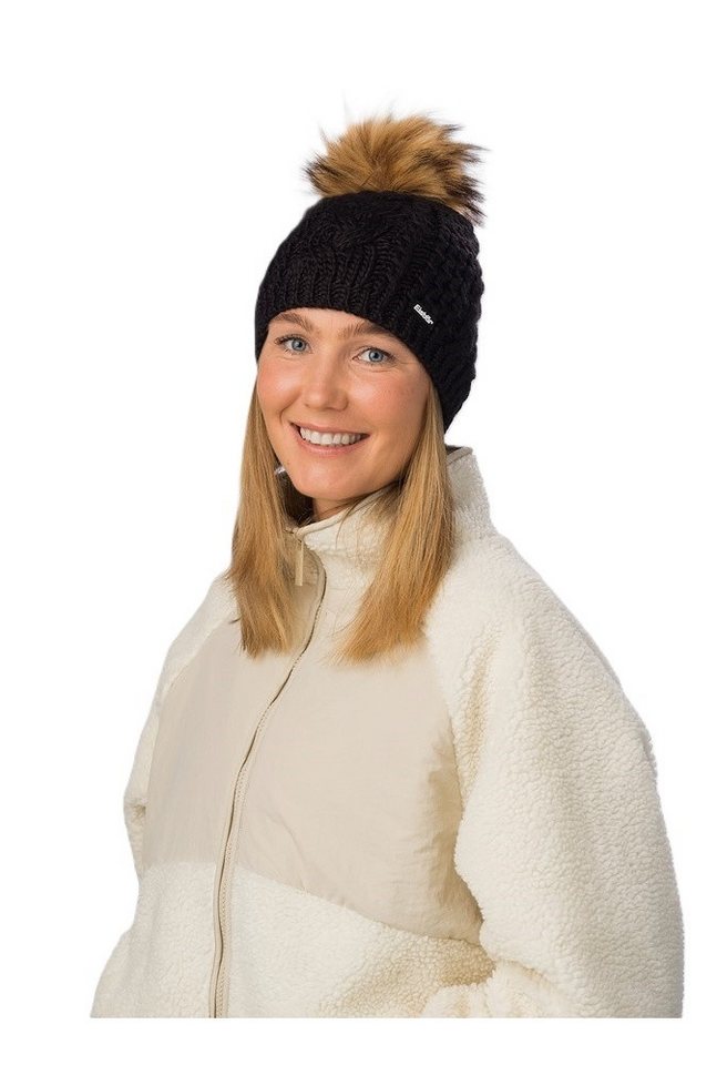 Eisbär Strickmütze (Pompon) Afra Lux - schwarz von Eisbär