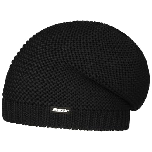 Eisbär Corson Oversize Strickmütze Beanie Skimütze Wintermütze Wollmütze Damen/Herren - Made in Austria mit Futter, Futter Herbst-Winter Winter - One Size schwarz von Eisbär