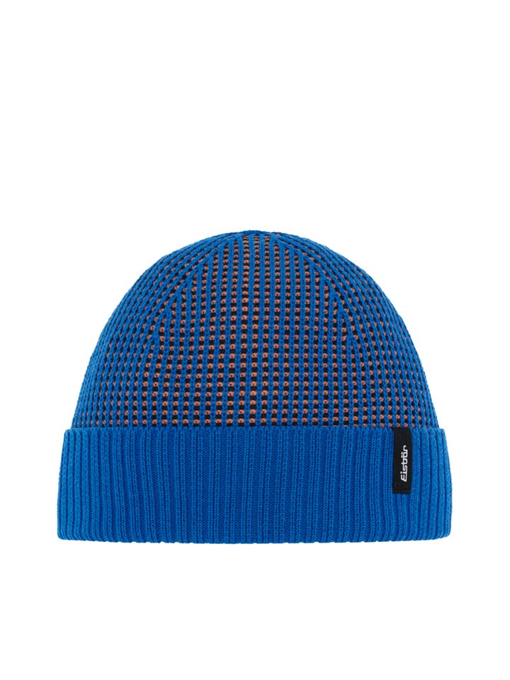 Eisbär Strickmütze Flux MÜ RL MITTELBLAU-CORAL BLAZE-NACHT von Eisbär