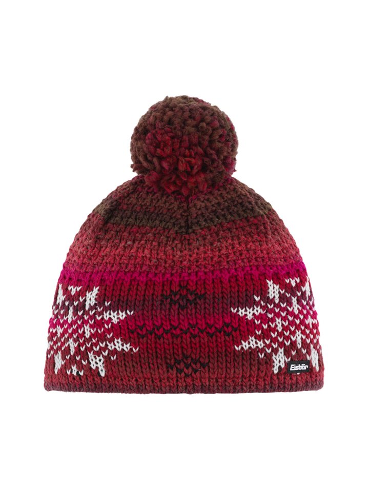 Eisbär Strickmütze IKE POMPON ROTBRAUN-WHITE-SCHWARZ von Eisbär
