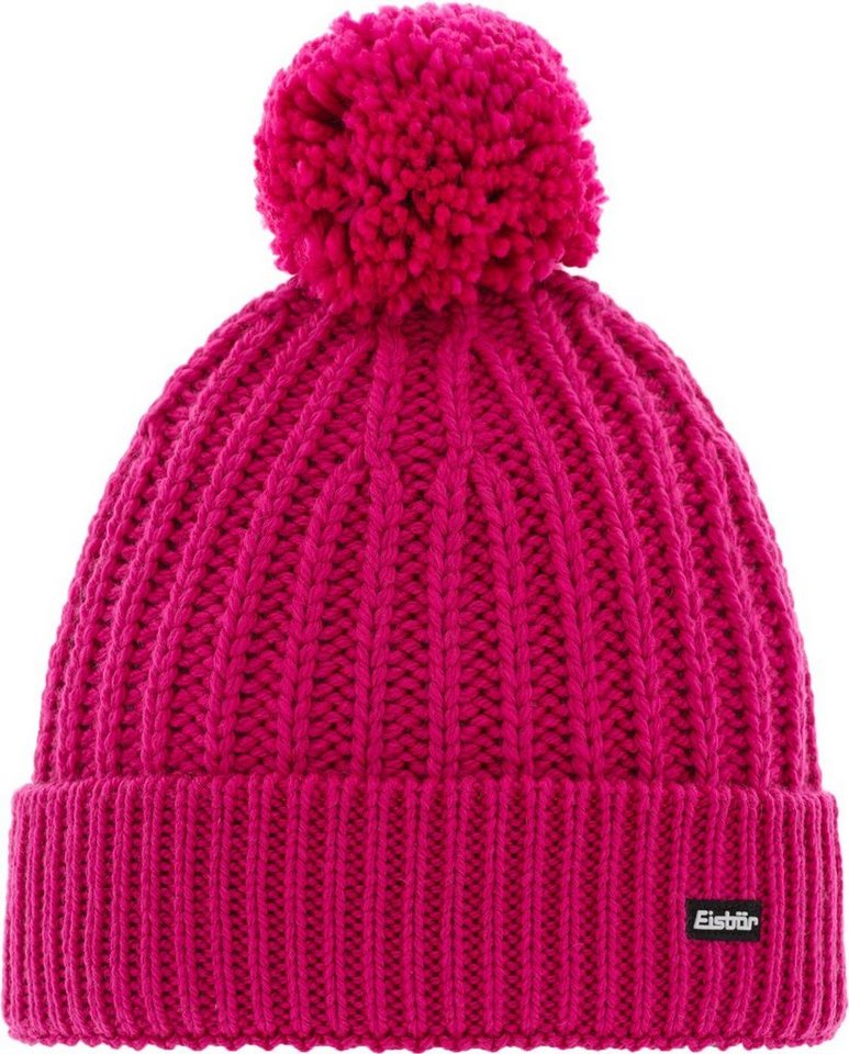 Eisbär Strickmütze Ilex OS Pompon MÜ PITTIPINK von Eisbär