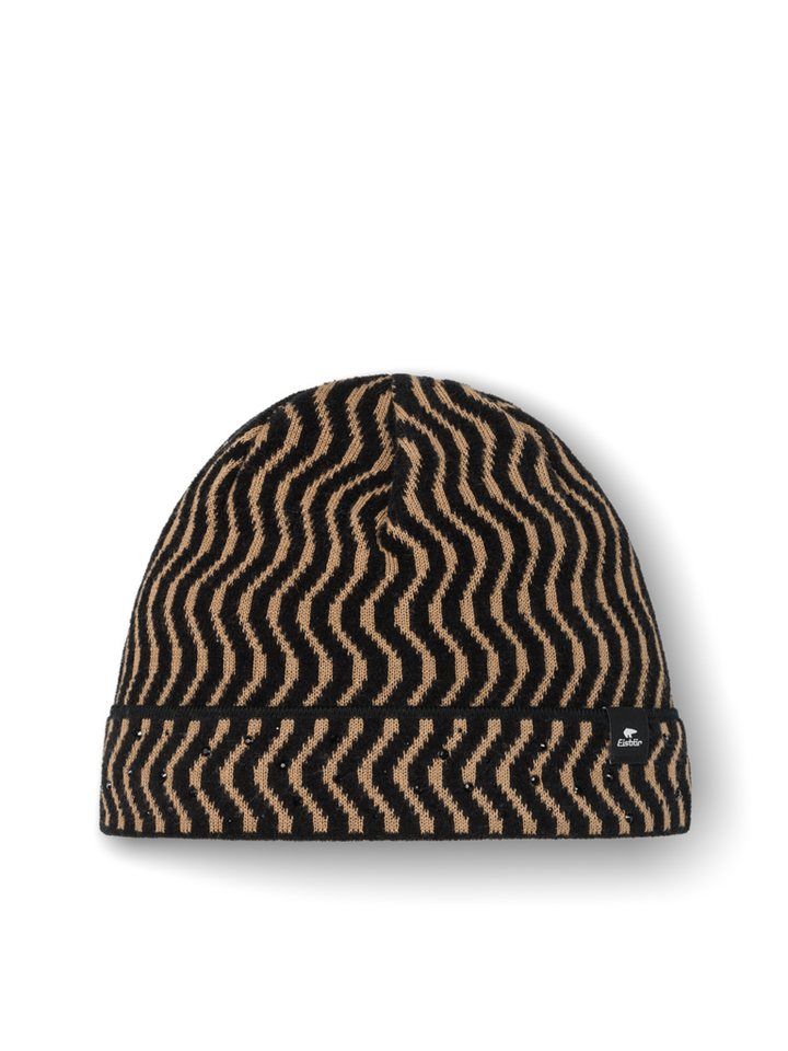 Eisbär Strickmütze JENN CRYSTAL SCHWARZ-CAPPUCCINO-SCHWARZ von Eisbär