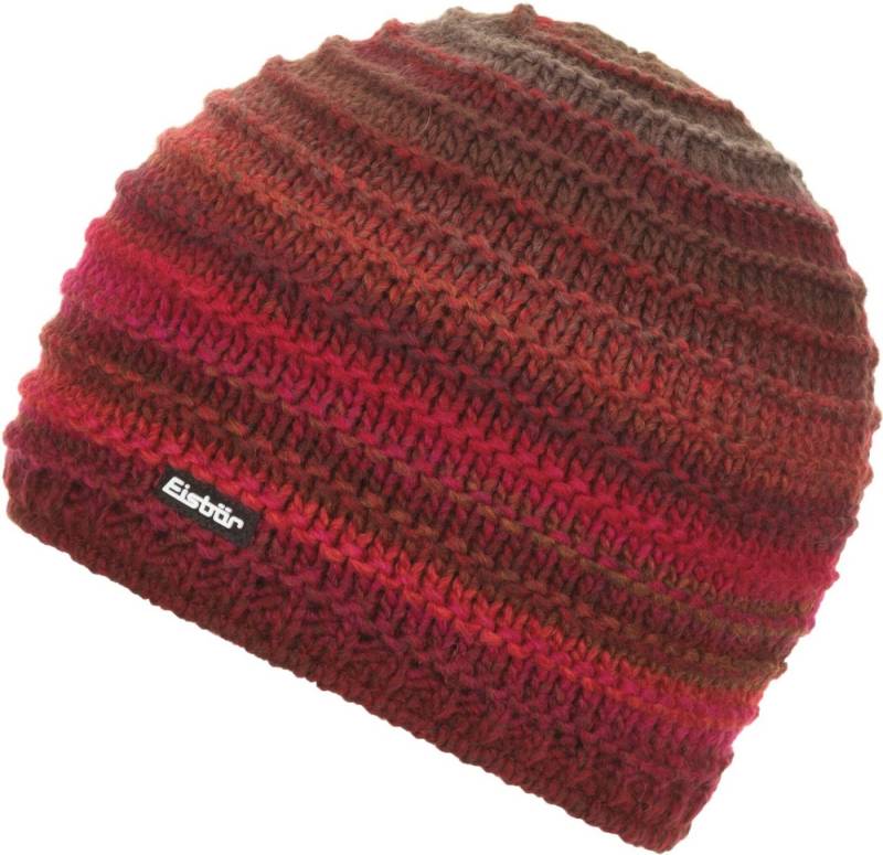 Eisbär Strickmütze Mikata Mütze rot-braun gestreift von Eisbär