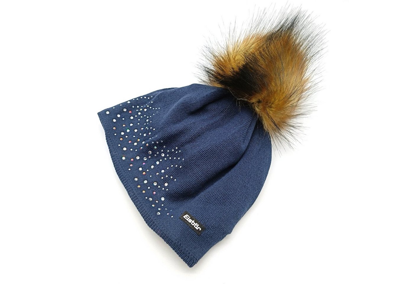 Eisbär Strickmütze Nalin Lux Crystal blau von Eisbär