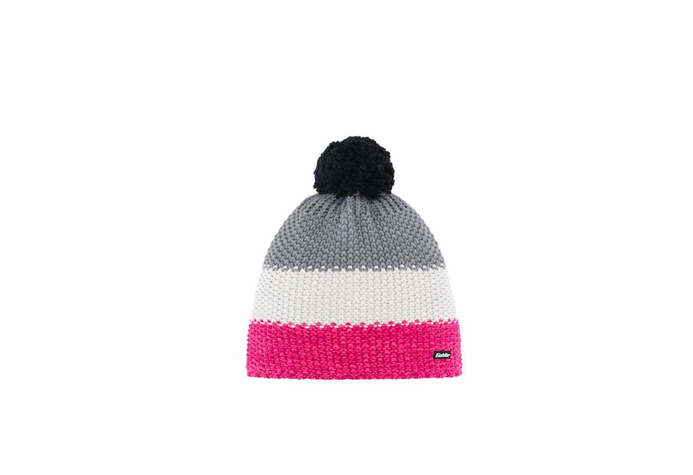 Eisbär Strickmütze Star Pompon Mütze pink/weiß/grau von Eisbär