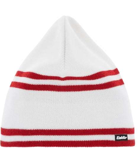Eisbär Mütze Herren & Damen Noxino Rot - Merino Unisex mit Fleece schützt vor Kälte und Wind - Retro Strickmütze Klassische Beanie warm weich Haube für Immer aus Österreich von Eisbär