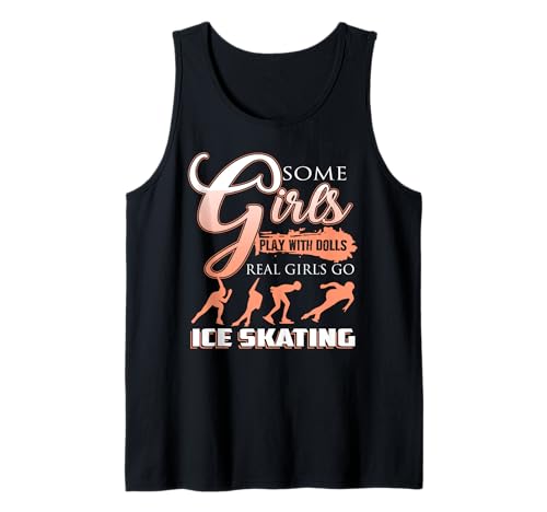 Echte Mädchen kämpfen auf gefrorener Bahn mit Stil Tank Top von Eisbahn-Königinnen im Winterpower-Modus