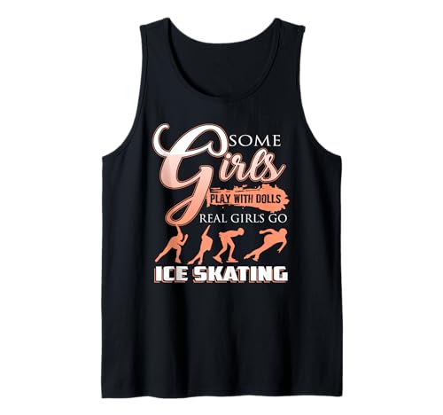 Echte Mädchen kämpfen auf gefrorener Bahn mit Stil Tank Top von Eisbahn-Königinnen im Winterpower-Modus