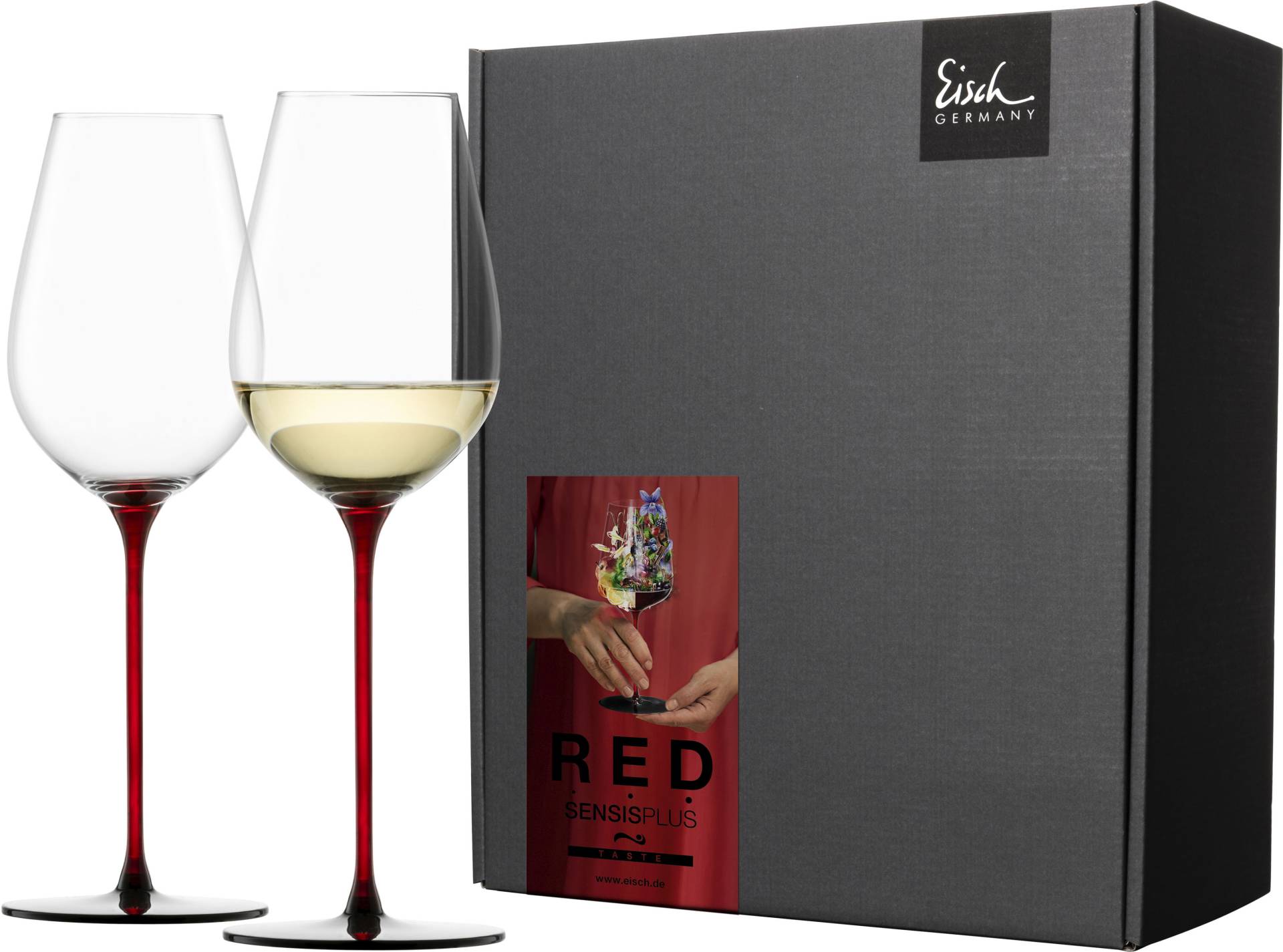Eisch Champagnerglas "RED SENSISPLUS", (Set, 2 tlg., 2 Gläser im Geschenkkarton) von Eisch