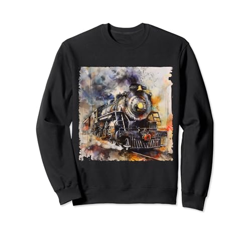 Dampflok Eisenbahn & Lokomotiven Geschenk Herren & Junge Sweatshirt Dampflok Eisenbahn & Lokomotiven Geschenk Herren & Junge Sweatshirt von Eisenbahn & Dampflok Shop IBK