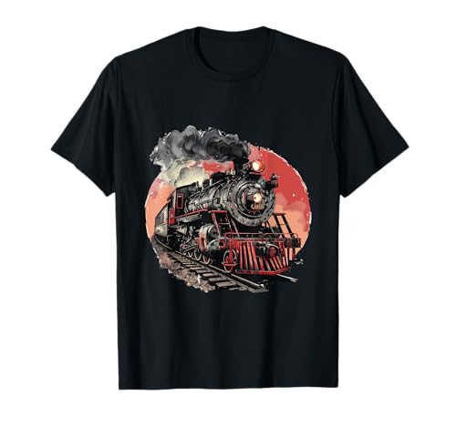 Dampflok Eisenbahn & Lokomotiven Geschenk Herren & Junge T-Shirt Dampflok Eisenbahn & Lokomotiven Geschenk Herren & Junge T-Shirt von Eisenbahn & Dampflok Shop IBK