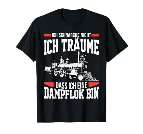 Eisenbahner, Zug & Lokomotiven Designs Herren T-Shirt Schwarz S Dampflok Eisenbahn Vatertag Motiv Klassisches Novelty-T-Shirt Halbarm Rundhals-Ausschnitt Frühling Freizeit Feiertage von Eisenbahner, Zug & Lokomotiven Designs