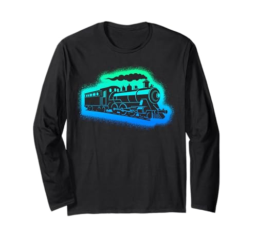 Dampflok Modelleisenbahn Kinder Herren Jungen Eisenbahn Langarmshirt Dampflok Modelleisenbahn Kinder Herren Jungen Eisenbahn Langarmshirt von Eisenbahner Designs mit Modellbahn und Lokomotive