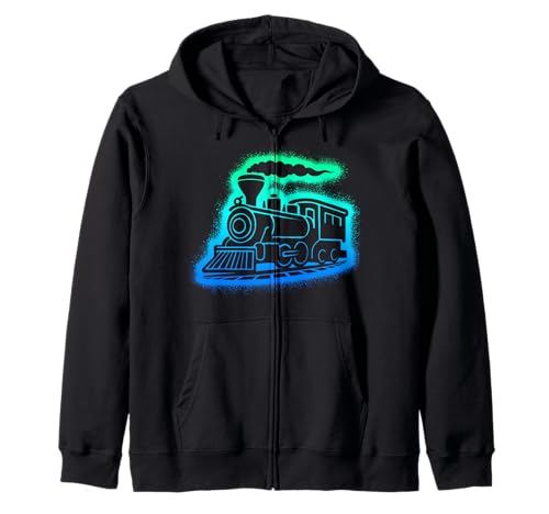 Dampflok Modelleisenbahn Kinder Jungen Herren Eisenbahn Kapuzenjacke Dampflok Modelleisenbahn Kinder Jungen Herren Eisenbahn Kapuzenjacke von Eisenbahner Designs mit Modellbahn und Lokomotive