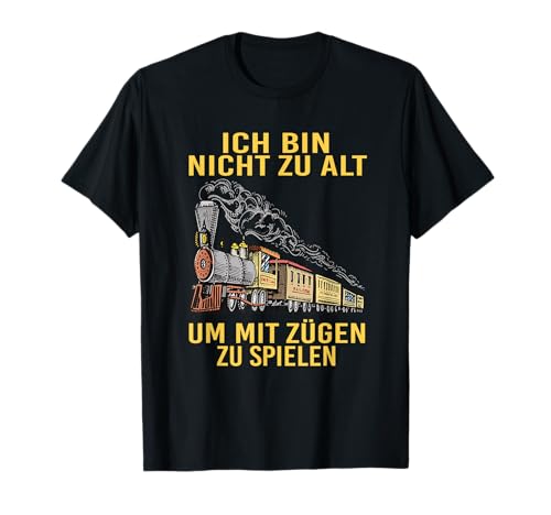 Herren Eisenbahn Dampflok Lokomotiven Züge Modellbahn Opa T-Shirt von Eisenbahner Modelleisenbahn Lockführer