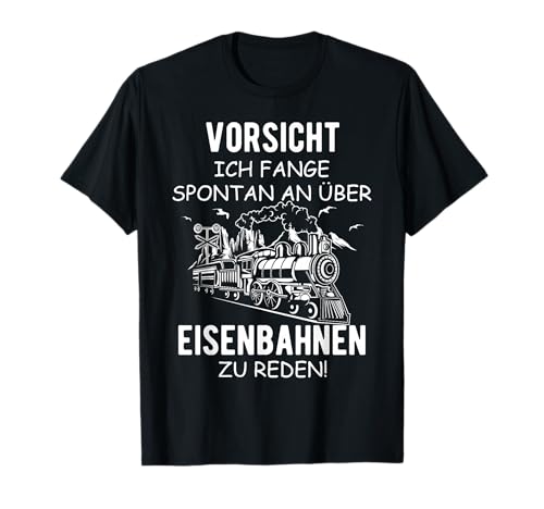 Eisenbahner T-Shirt: Lokomotiven Züge Modellbahn - Herren Schwarz S - Halbarm - Pull-On - Klassische Passform - Einfarbig - Alle Jahreszeiten - Geschenk - Vatertag, Weihnachten, Geburtstag von Eisenbahner Modelleisenbahn Lokführer Outfits