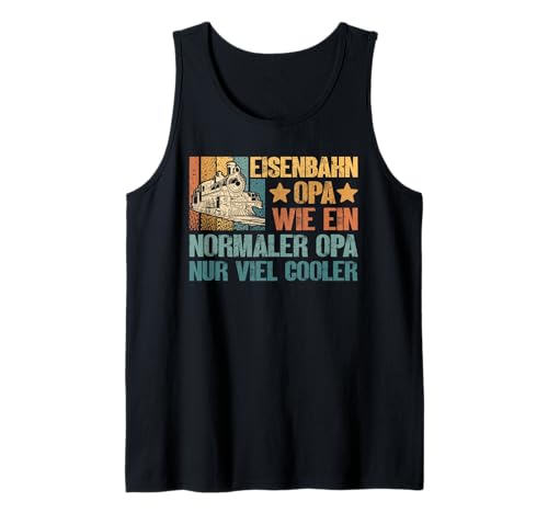 Herren Dampflok Lokomotiven Züge Modellbahn Eisenbahn Opa Tank Top von Eisenbahner Modelleisenbahn Lokführer Outfits