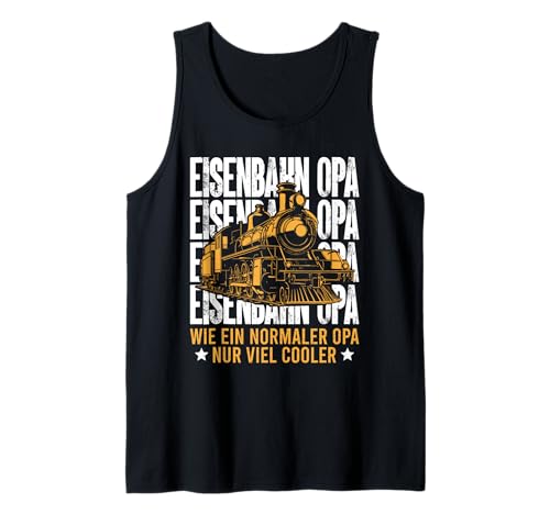 Herren Dampflok Lokomotiven Züge Modellbahn Eisenbahn Opa Tank Top von Eisenbahner Modelleisenbahn Lokführer Outfits