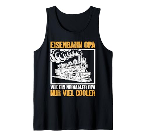Herren Dampflok Lokomotiven Züge Modellbahn Eisenbahn Opa Tank Top von Eisenbahner Modelleisenbahn Lokführer Outfits